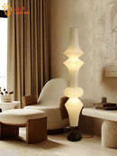Wabi-sabi Rice Paper Floor Lamp LED E27 for Home Decor, Axyaa Brand