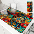 Axyaa Paisley Absorbent Drying Mat for Kitchen Table Cup Dry Coffee Mat