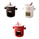 Axyaa Ceramic Chafing Dish Cup Set with Fork for Christmas Party & Home Event