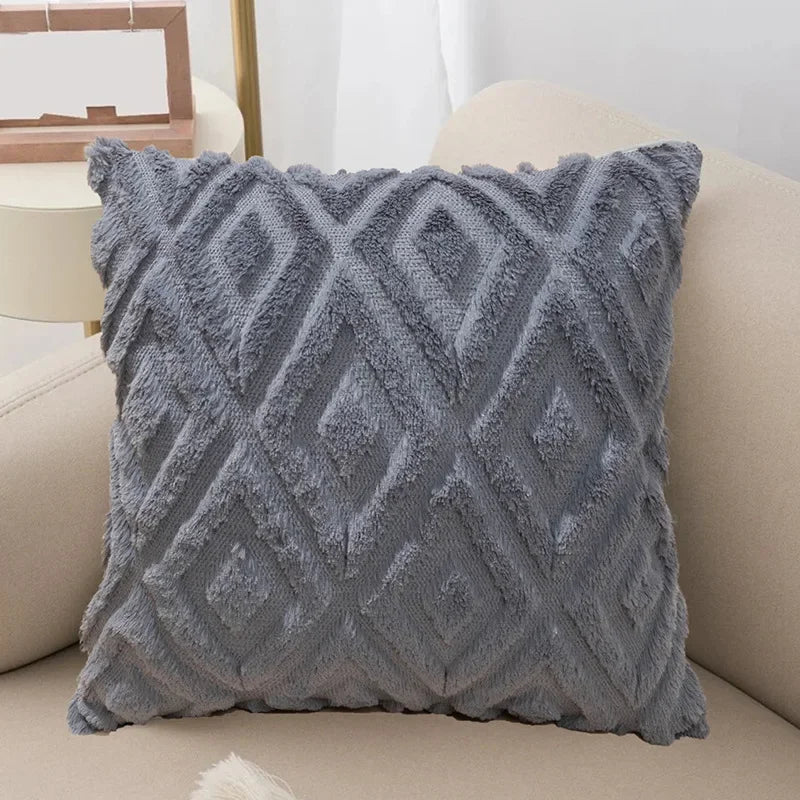 Axyaa Soft Faux Fur Velvet 18x18 Decorative Throw Pillow Covers