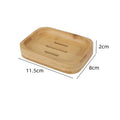 Axyaa Bamboo Soap Dish with Water Drain - Bathroom Kitchen Organizer Tray