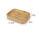 Axyaa Bamboo Soap Dish with Water Drain - Bathroom Kitchen Organizer Tray