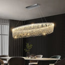 Axyaa Chrome Tassel Chandelier LED Lighting Pendant Lamp for Home Decor