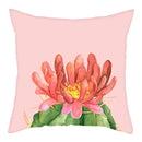 Axyaa Pink & White Flower Pattern Pillow Cover 45*45cm