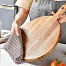 Axyaa Circular Wood Chopping Board with Handle