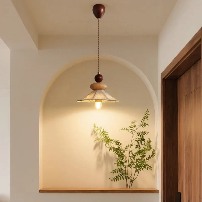 Axyaa Wood Pendant Chandelier for Home Decor and Mood Lighting