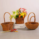 Axyaa Handwoven Rattan Basket with Handle: Hanging Organizer for Home, Toilet, and Sundries