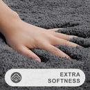Axyaa Shaggy Soft Bath Rug Mat - Absorbent, Non Slip, Machine Washable