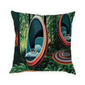 Axyaa Square Landscape Pillowcase for Home Decor - Set of 2