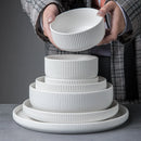 Axya Nordic Ceramic Dinnerware Set in Matte Glaze for Home and Restaurant
