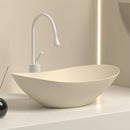 Axyaa Oval Ceramic Vanity Sink - Elegant Bathroom Washbasin, Drainage Accessories