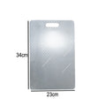 Axyaa Stainless Steel Dual-Sided Cutting Board for Kitchen Prep and Dough Kneading