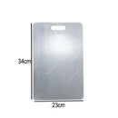 Axyaa Stainless Steel Dual-Sided Cutting Board for Kitchen Prep and Dough Kneading