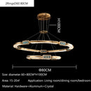 Axyaa Highend Crystal Chandelier LED Luxury Pendant Lamp for Home Decor