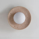 Axyaa Circular LED Stone Wall Sconce Lamp