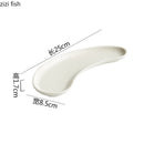 Axyaa White Porcelain Plate - Ceramic Sushi Dessert Snack Dim Sum Molecular Cuisine Plate