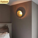 Axyaa Circular Gold Foil Wall Lamp for Hotel Lobby, Living Room, Bedroom - Elegant Atmosphere Lighting