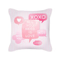 Axyaa Happy Valentine's Day Pink Pillowcase - Cute Square Cushion Cover