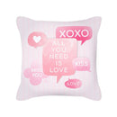 Axyaa Happy Valentine's Day Pink Pillowcase - Cute Square Cushion Cover