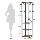Axyaa Corner Hall Tree Coat Rack with Shelves & Hooks
