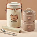 Axyaa Stainless Steel Thermal Lunch Box: Insulated, Leak Proof, Microwave Safe, Portable Bento Box