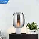 Axyaa Nordic Striped Melon LED Desk Lamp for Home Decor and Lighting Fixtures