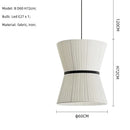 Axyaa Nordic White Pleated Fabric E27 LED Chandelier for Minimalist Living Room