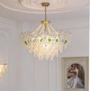 Luxury Vintage Glass Chandelier by Axyaa: Elegant Pearl Room Lamps for Warm Master Bedroom Lighting