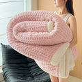 Axyaa Double Layer Fleece Blanket for Sofa or Bed Queen – Thick & Warm