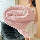 Axyaa Double Layer Fleece Blanket for Sofa or Bed Queen – Thick & Warm