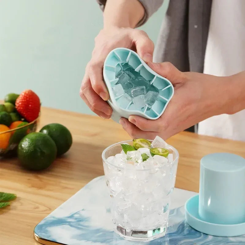 Axyaa Silicone Round Ice Block Mold Bucket for Quick Freeze Whiskey Beer Cooler