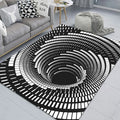 Axyaa 3D Optical Illusion Entrance Carpet: Trippy Living Room Rug for Hallway, Bedroom, Bathroom