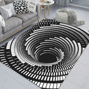 Axyaa 3D Optical Illusion Entrance Carpet: Trippy Living Room Rug for Hallway, Bedroom, Bathroom