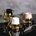 Axyaa Camel Espresso Cups Set - 110ml Ceramic Coffee Cups and Plates