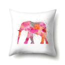Axyaa Elephant Pattern Polyester Cushion Cover 45x45cm Home Decor Square Pillowcase