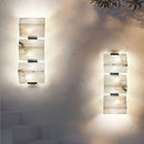 Axyaa Nordic Marble LED Wall Light - Black Metal Art Luxury Home Decor