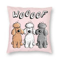 Pink Convertible Pillowcase White Poodle Sofa Cushion Cover Axyaa Home Decor