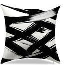 Abstract Monochrome Brushstroke Pillow Cover for Sofa, Bedroom, Car - Axyaa