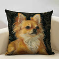 Axyaa Cat and Dog Pattern Cushion Cover 45x45cm Linen Square Pillowcase