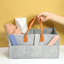 Axyaa Felt Cloth Stroller Bag: Large Capacity, Luxury PU Leather, Carrying Handle