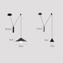 Axyaa Industrial Pulley Pendant Lights for Home Living Dining Kitchen