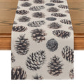 Axyaa Pine Cones Table Runner for Kitchen & Holiday Dining