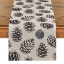Axyaa Pine Cones Table Runner for Kitchen & Holiday Dining