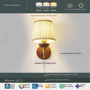 Axyaa LED Retro Cable Switch Wall Lamp for Living Room & Bedroom