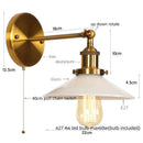 Axyaa White LED Wall Lights Industrial Style Bedside Lamp - Plug InaddAll