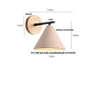 Axyaa Wood Canopy LED Wall Light - Nordic Modern Iron Bedside Lamp