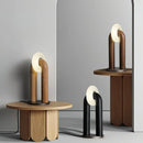 Axyaa Vintage Solid Wood Table Lamp with Dimmable Touch Control