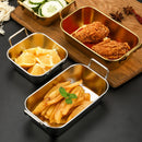 Axyaa Stainless Steel Snack Plate Tray Breadbasket Kitchen Organizer Dish Pan