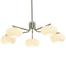 Axya Milk White Glass Chandelier - French Retro Style for Living Room, Bedroom & Dining