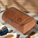 Axyaa Retro PU Leather Toiletry Bag: Unisex Travel Organizer | Men's Gift